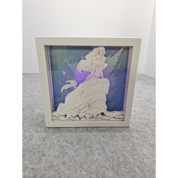 Disney Other - Disney The Little Mermaid Light Box UKONIC Diorama Ariel On A Rock Works Charger